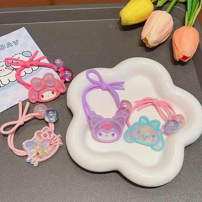 Sanrio Kuromi & My Melody Kawaii Rubber Band Hair Tie - Image 4