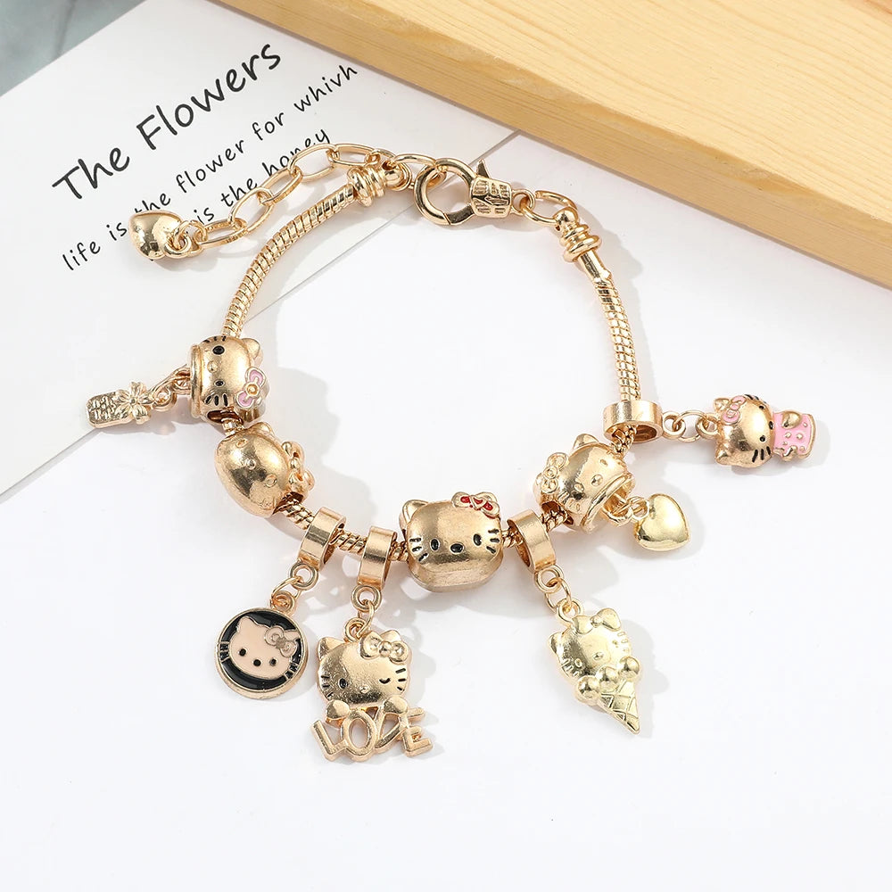 Hello Kitty Gold Plated Bracelet with Charms - Image 4