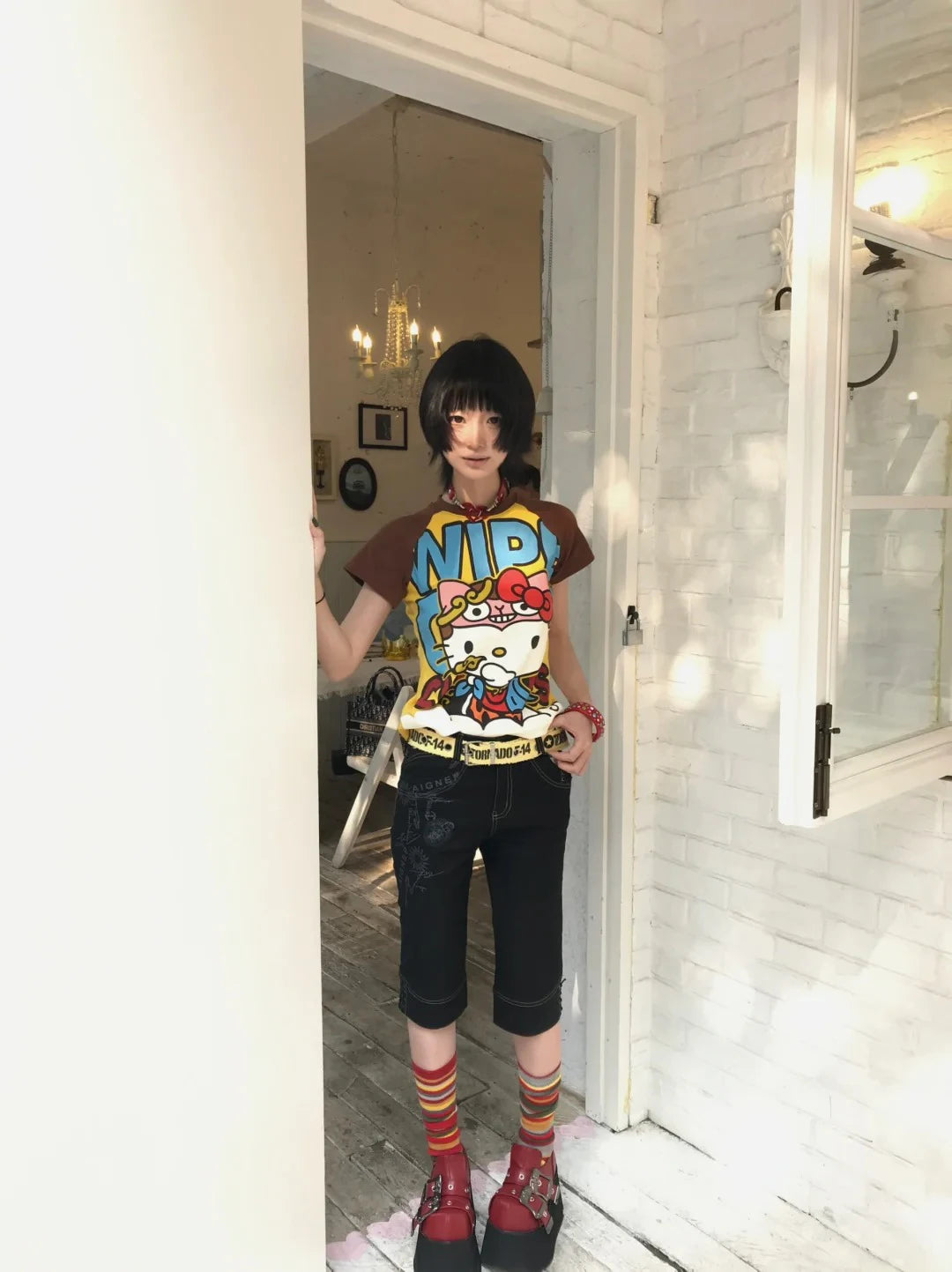 Sanrio Hello Kitty Y2K Fashion Short Tops - Image 4