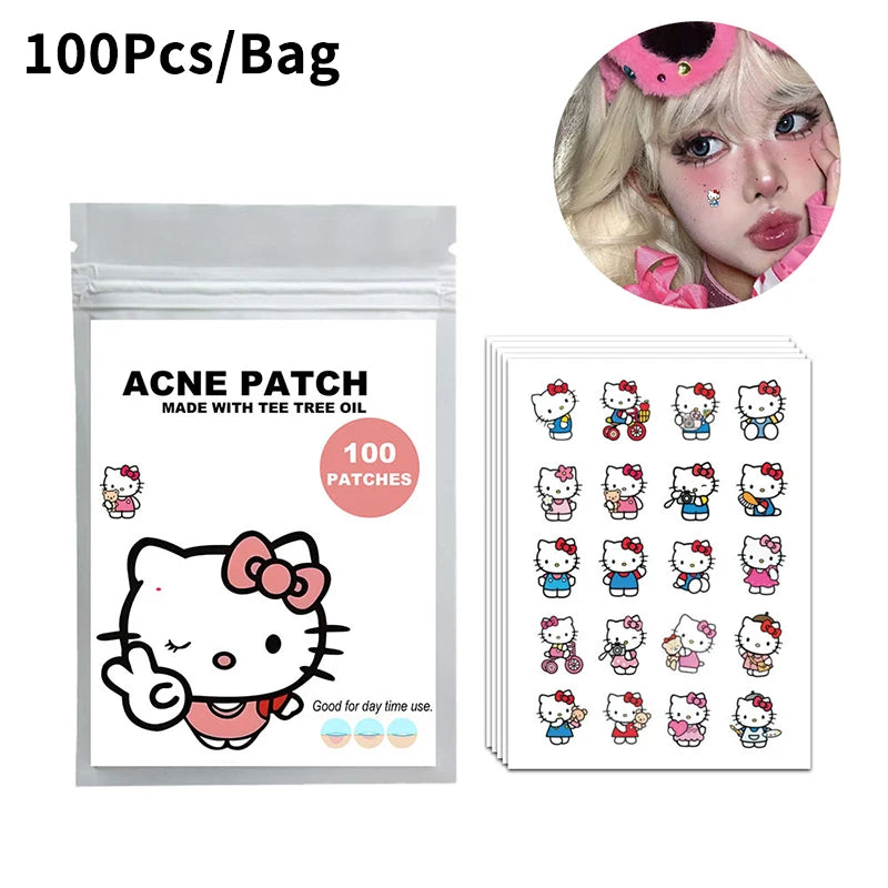 100pcs Sanrio Hello Kitty Acne Stickers