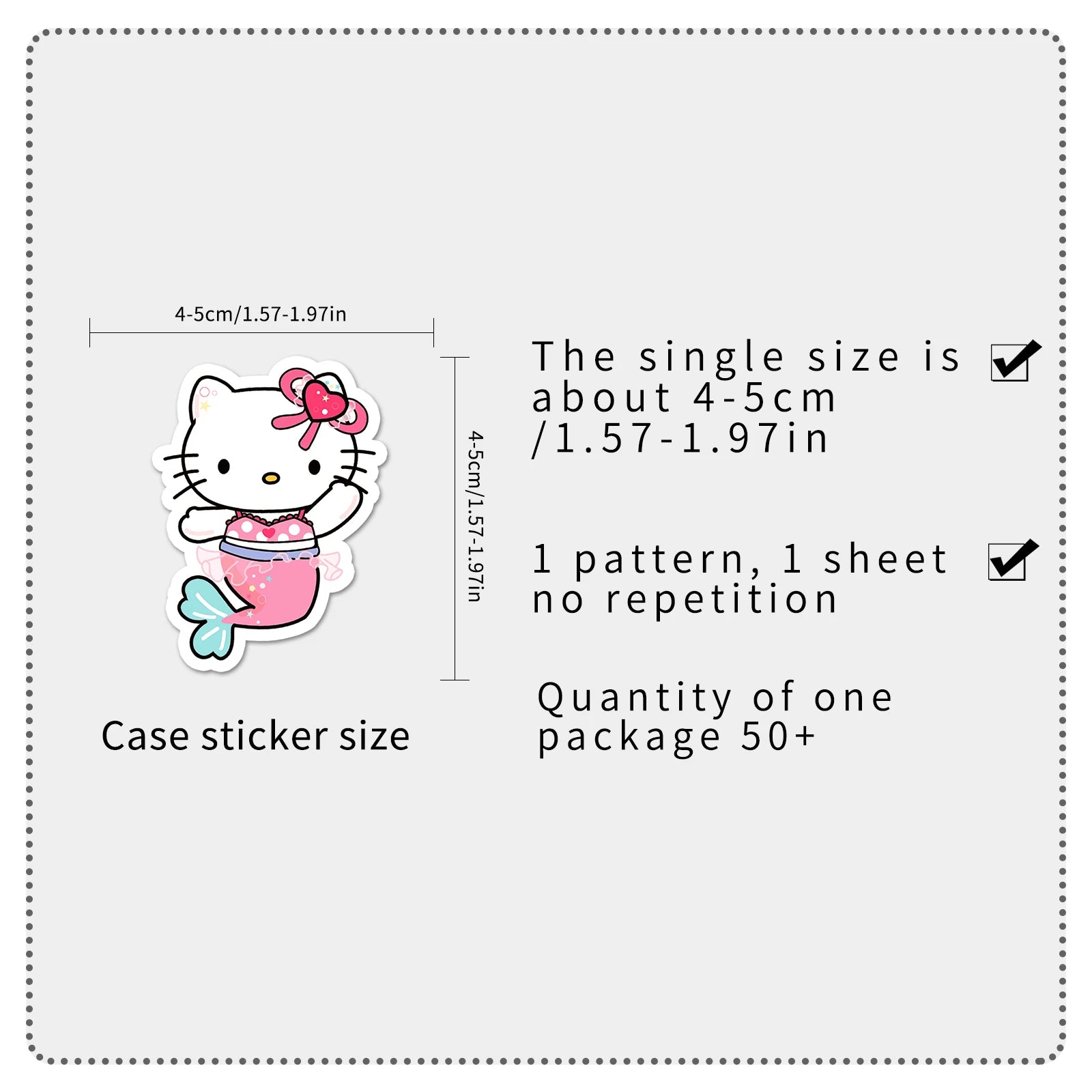 50 Piece MINISO Funny Cute Sanrio Family Stickers - Image 2