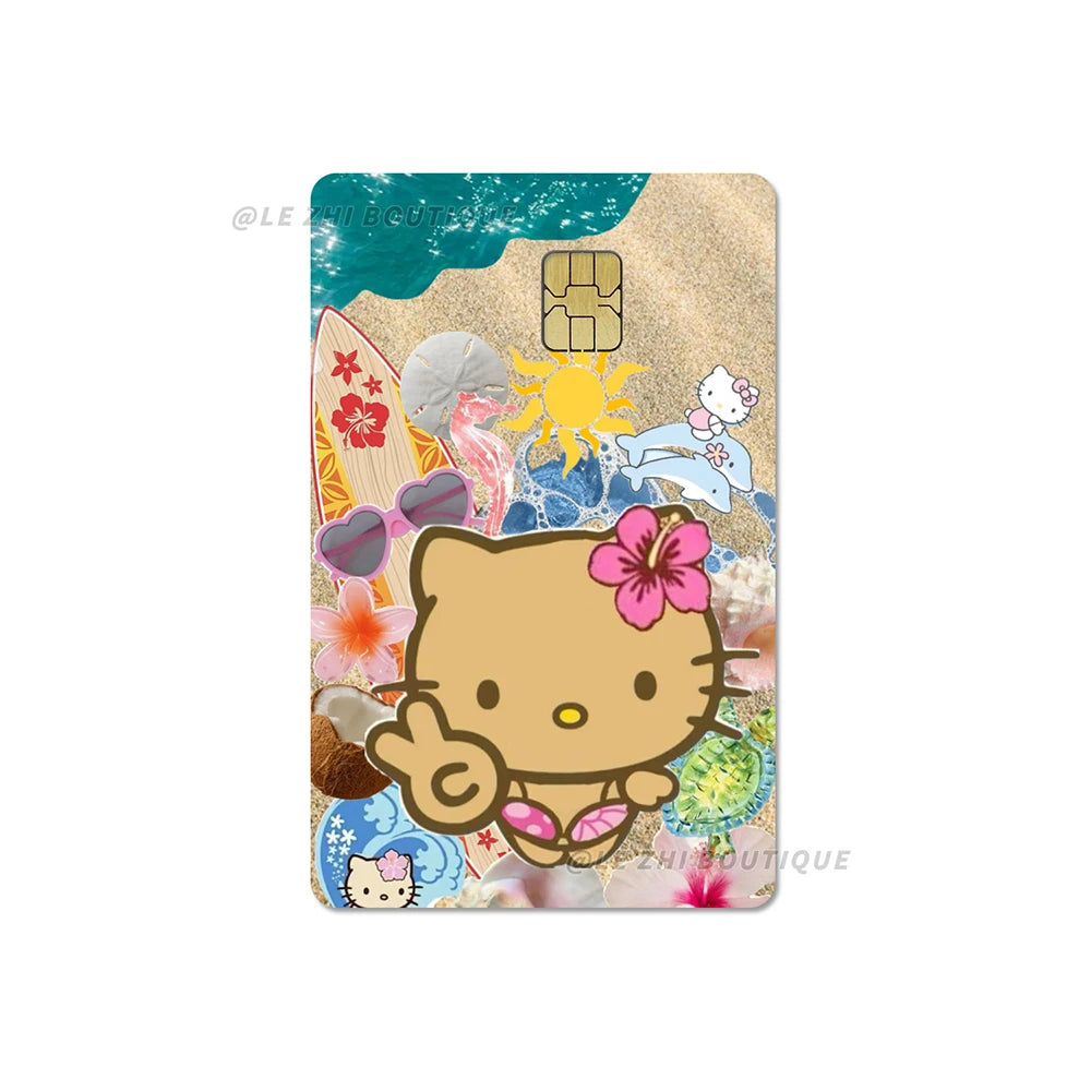Sweet Cool Sanrio Black Skin Hello Kitty Credit Card Stickers - Image 21