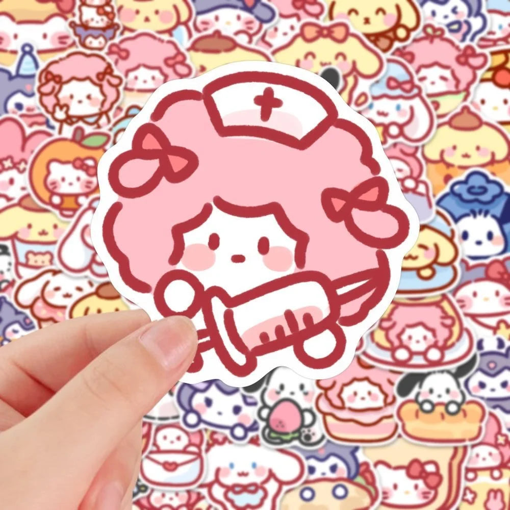 100pcs Sanrio Cartoon Stickers - Image 4