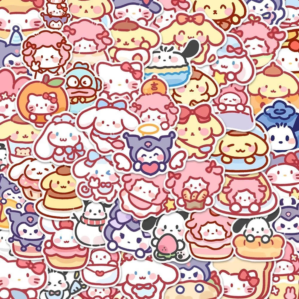100pcs Sanrio Cartoon Stickers - Image 2