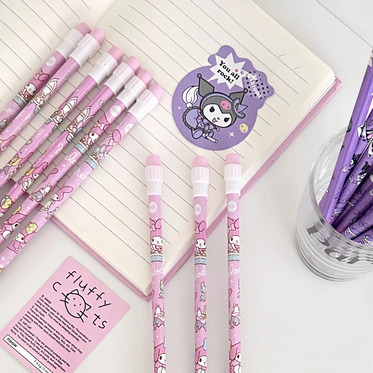 Sanrio Kuromi & Cinnamoroll 12Pcs HB Pencil Set - Image 4