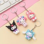 Sanrio Kawaii Kuromi & Hello Kitty Doll Keychain