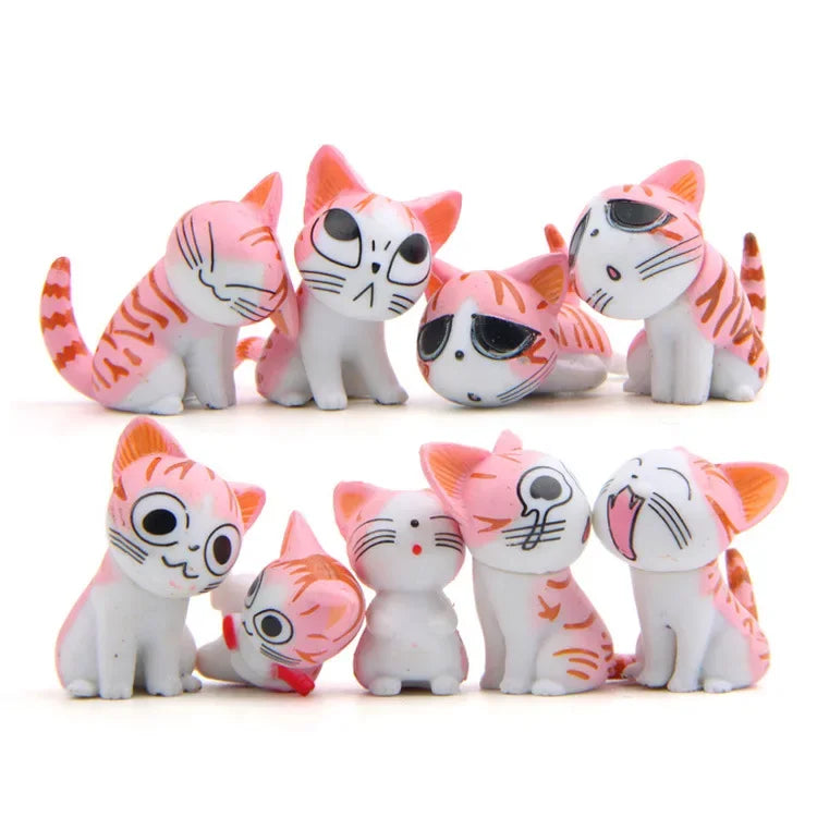9pcs Set Cute Japanese Cat Figures - Image 7