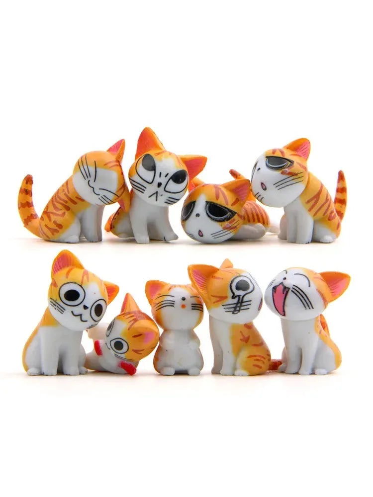 9pcs Set Cute Japanese Cat Figures - Image 6