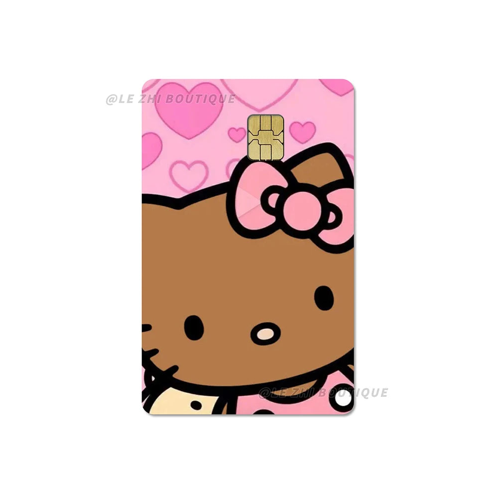 Sweet Cool Sanrio Black Skin Hello Kitty Credit Card Stickers - Image 29