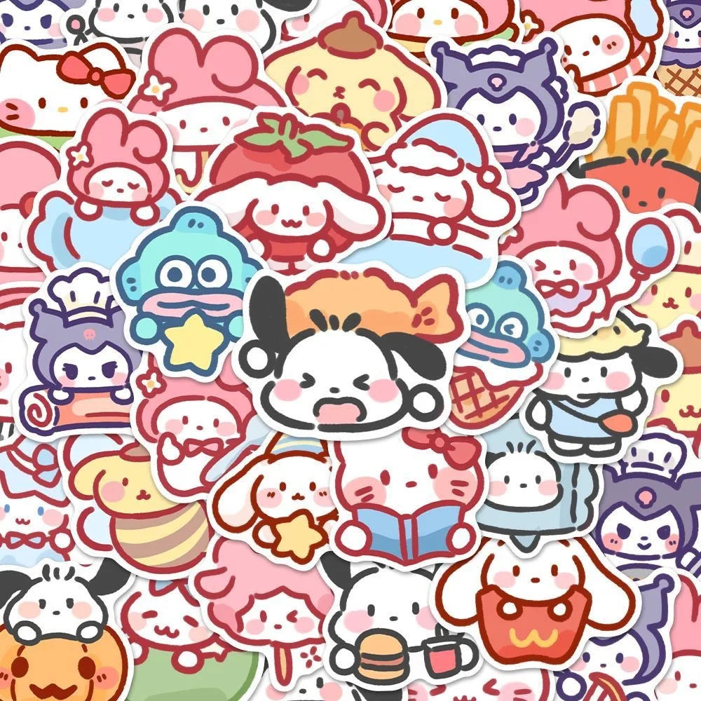100pcs Sanrio Cartoon Stickers