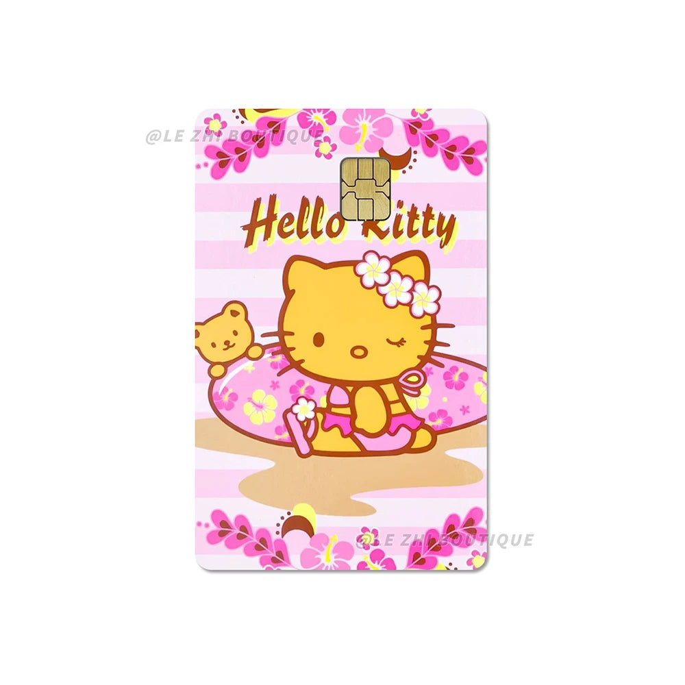 Sweet Cool Sanrio Black Skin Hello Kitty Credit Card Stickers - Image 39