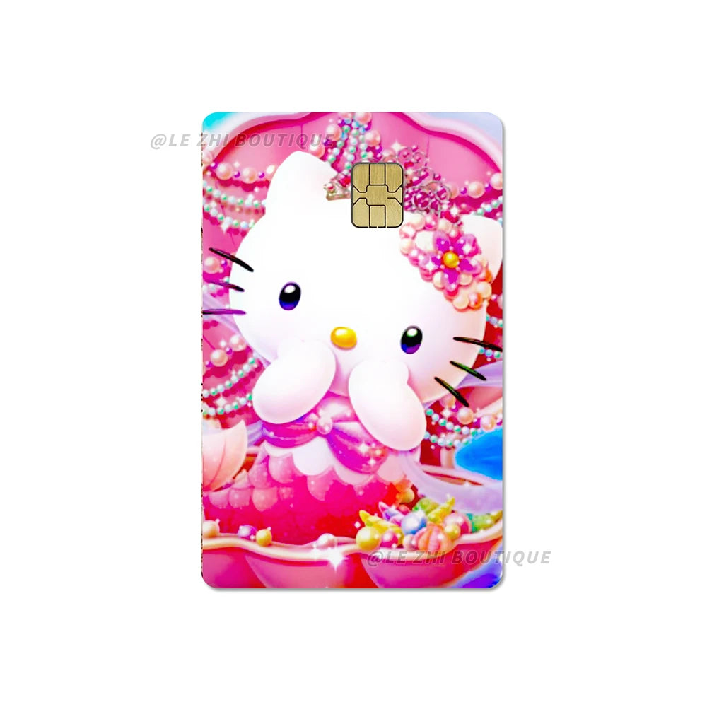 Sweet Cool Sanrio Black Skin Hello Kitty Credit Card Stickers - Image 27