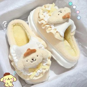 Sanrio Pompompurin, Hello Kitty, & Kuromi Winter Cotton Slippers