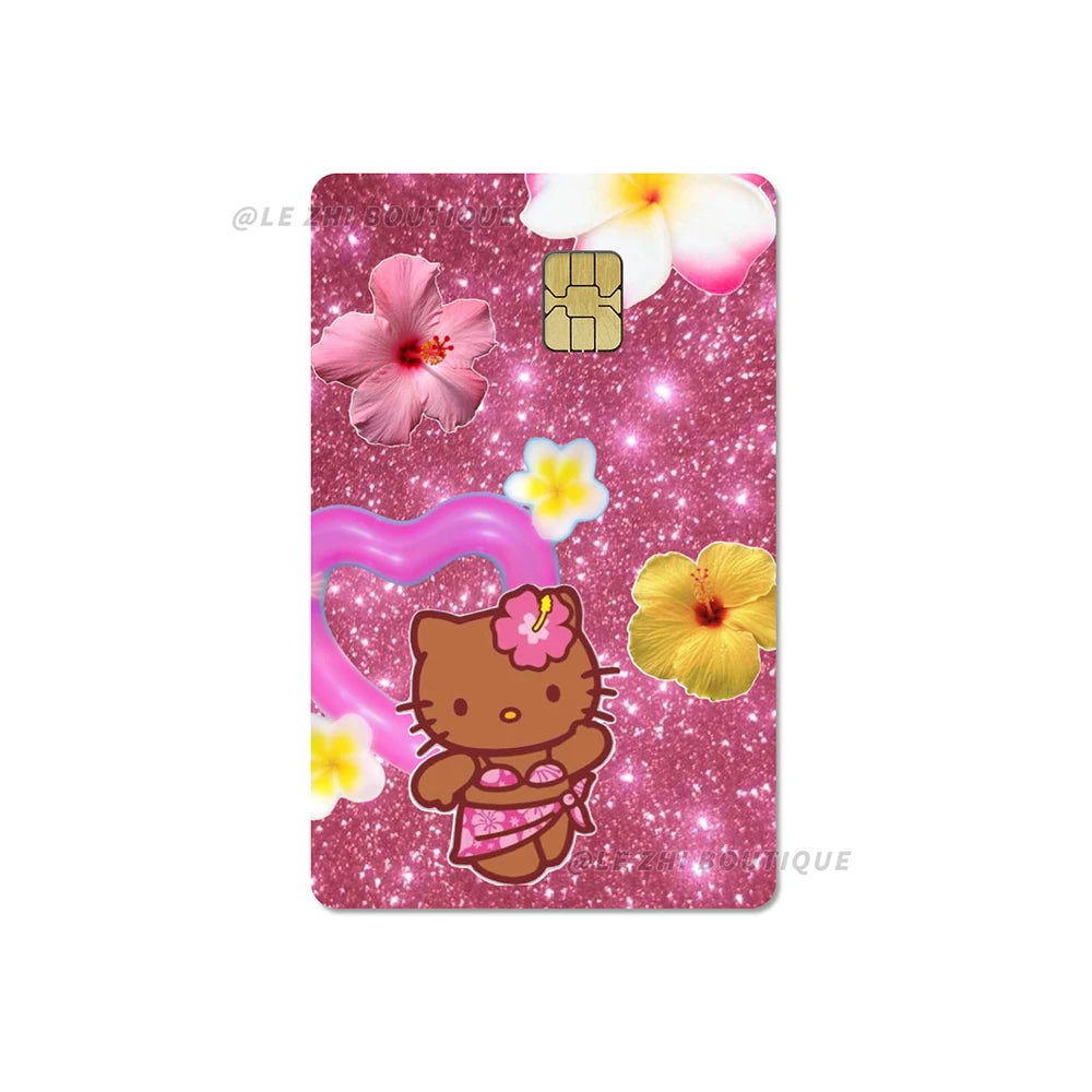 Sweet Cool Sanrio Black Skin Hello Kitty Credit Card Stickers - Image 35