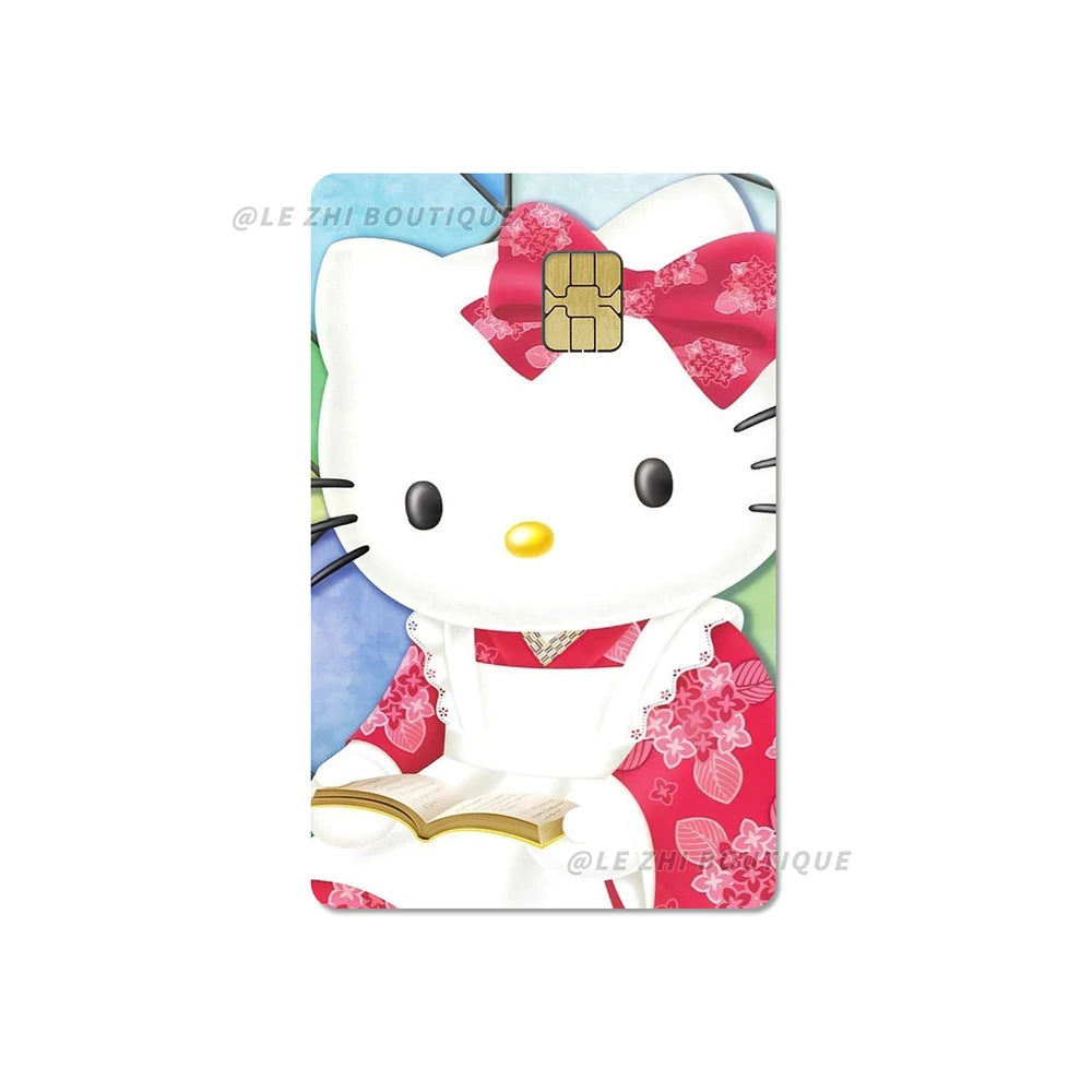 Sweet Cool Sanrio Black Skin Hello Kitty Credit Card Stickers - Image 46