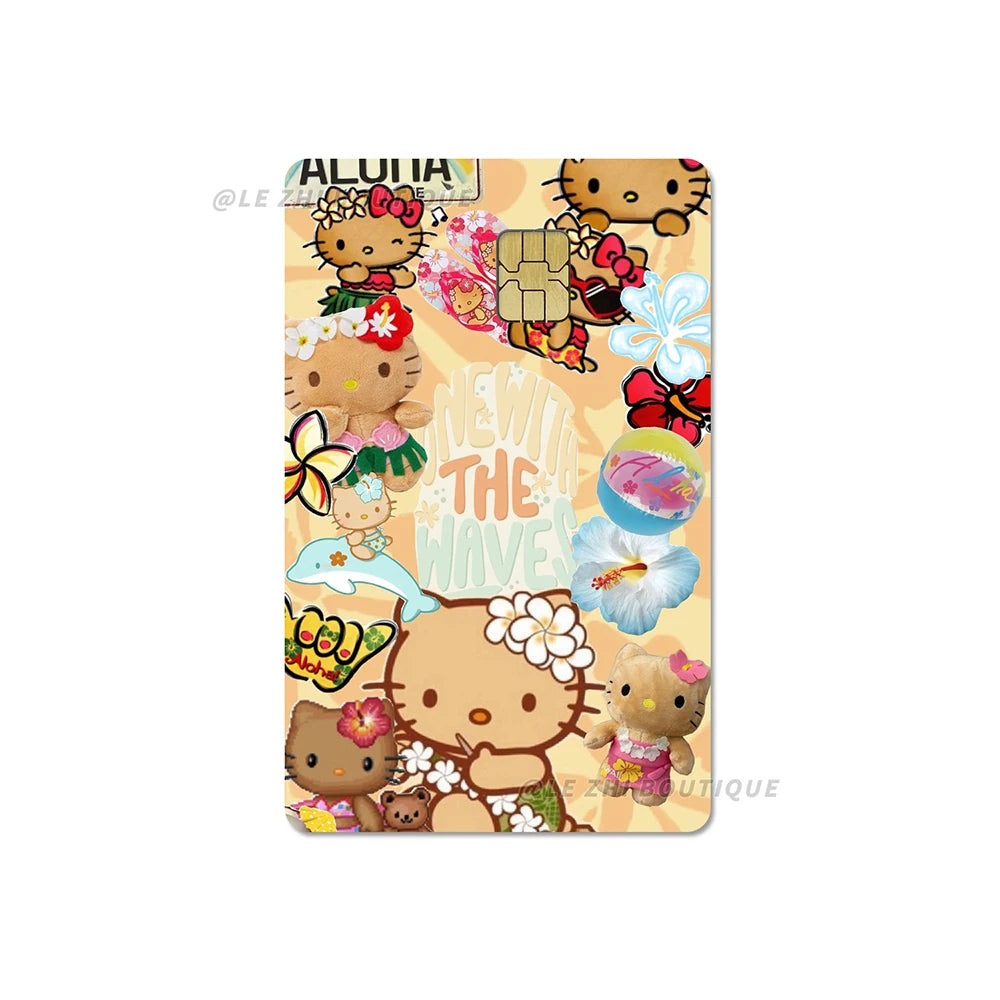 Sweet Cool Sanrio Black Skin Hello Kitty Credit Card Stickers - Image 24