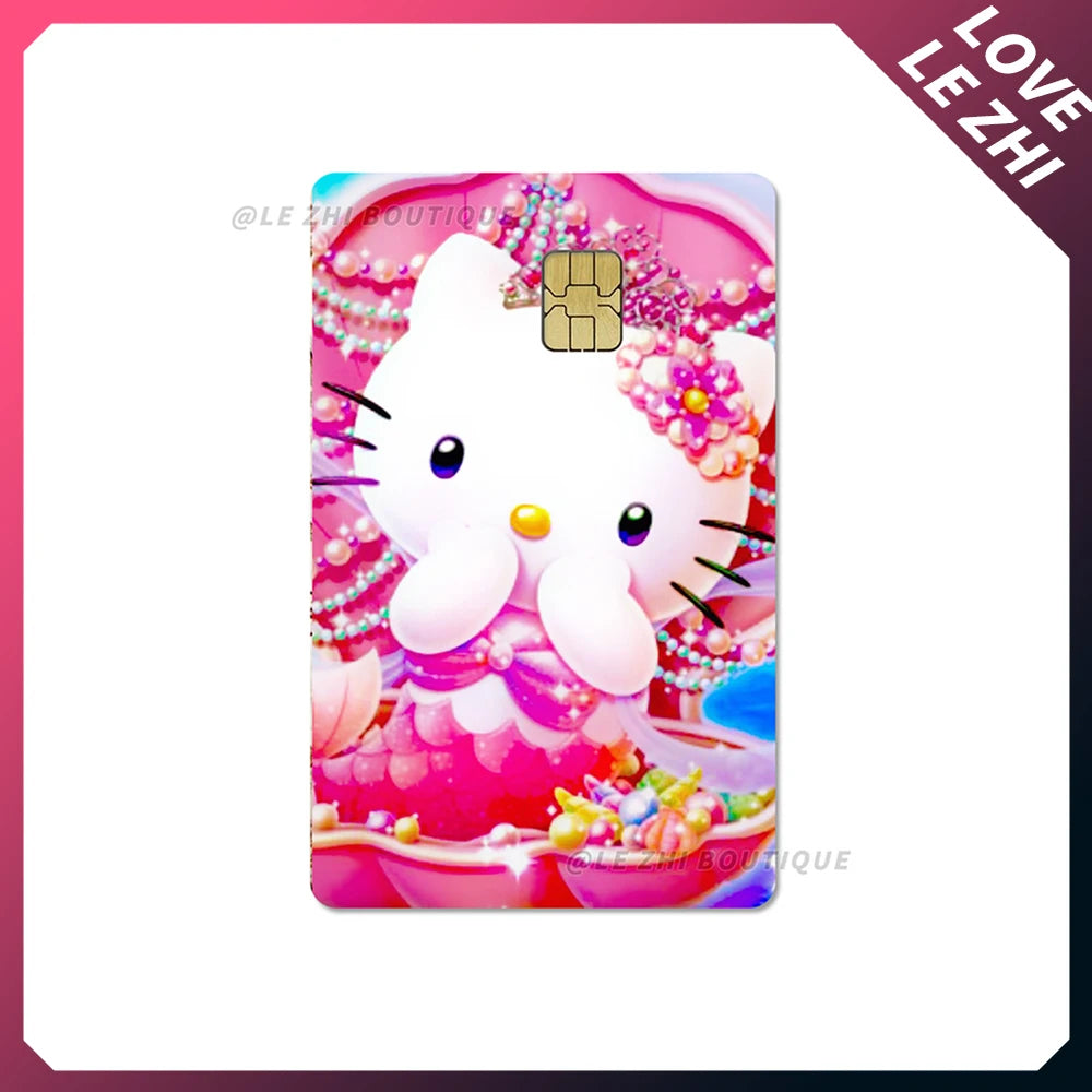 Sweet Cool Sanrio Black Skin Hello Kitty Credit Card Stickers - Image 4