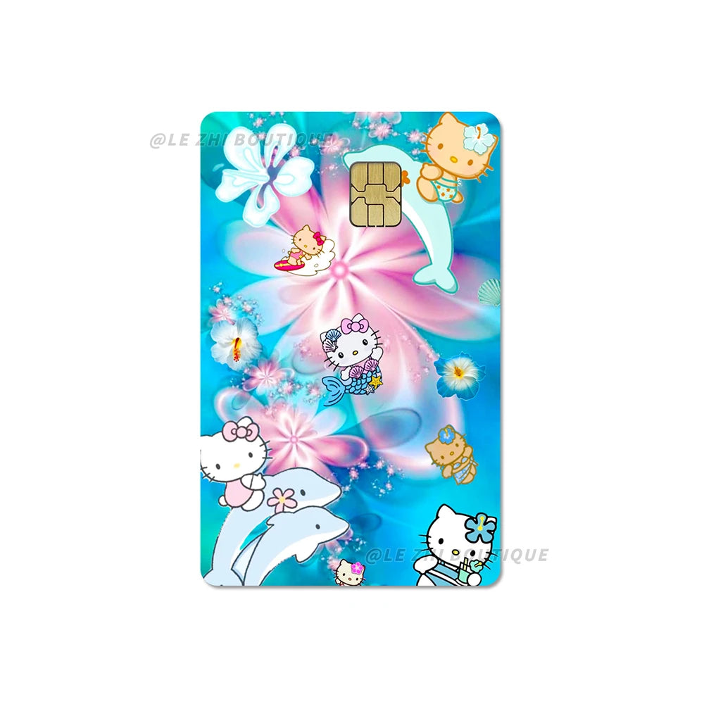 Sweet Cool Sanrio Black Skin Hello Kitty Credit Card Stickers - Image 33