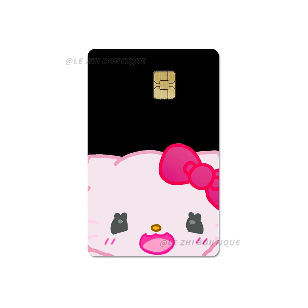 Sweet Cool Sanrio Black Skin Hello Kitty Credit Card Stickers - Image 36