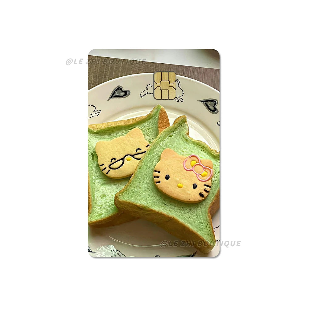 Sweet Cool Sanrio Black Skin Hello Kitty Credit Card Stickers - Image 45