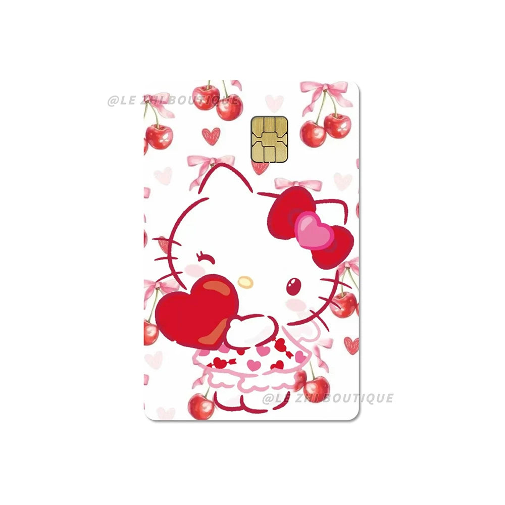 Sweet Cool Sanrio Black Skin Hello Kitty Credit Card Stickers - Image 26