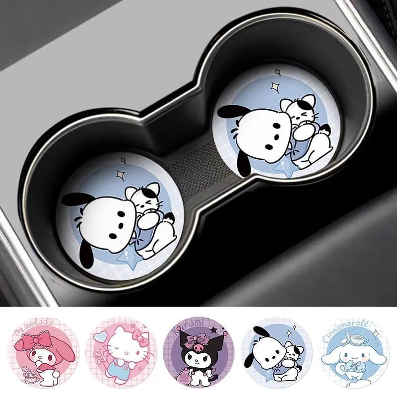 Sanrio My Melody, Cinnamoroll & Kuromi Car Coasters - Image 2