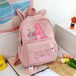 Labubu Melody Girl A-Z Cute Anime Print School Bag