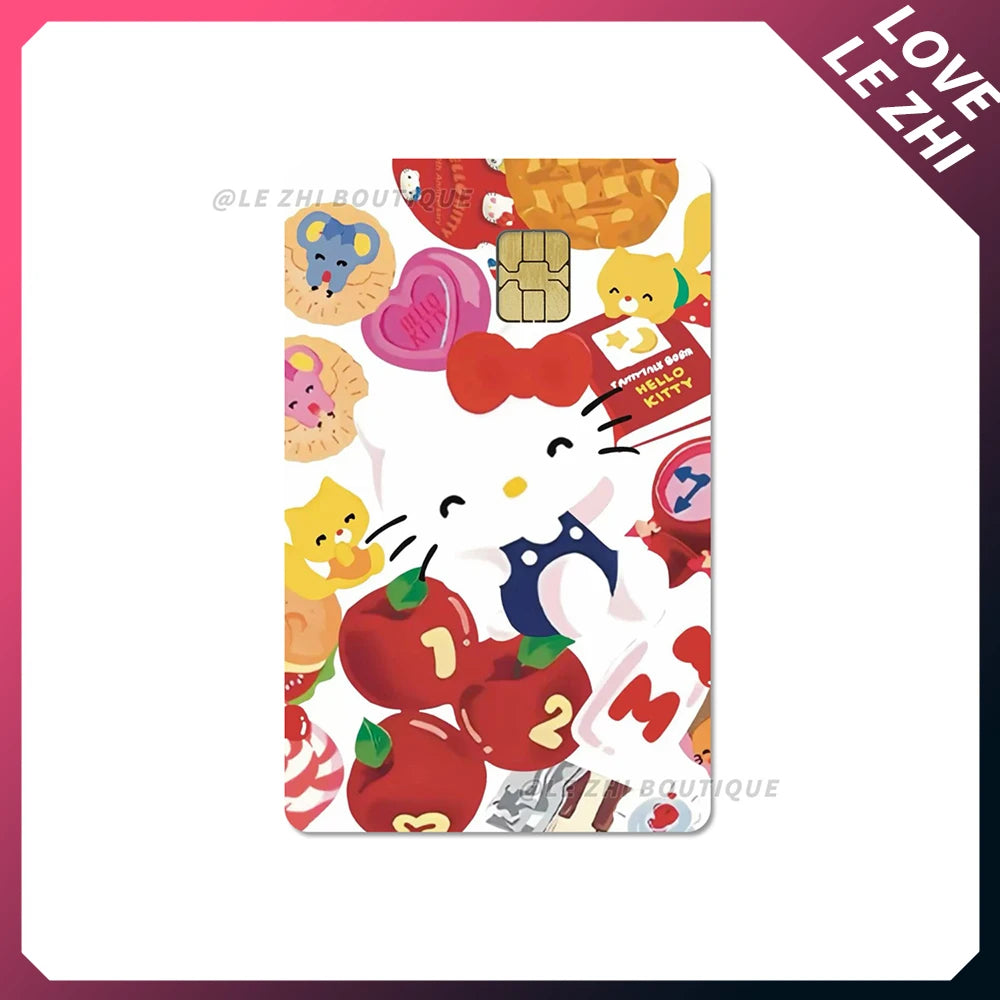 Sweet Cool Sanrio Black Skin Hello Kitty Credit Card Stickers - Image 5