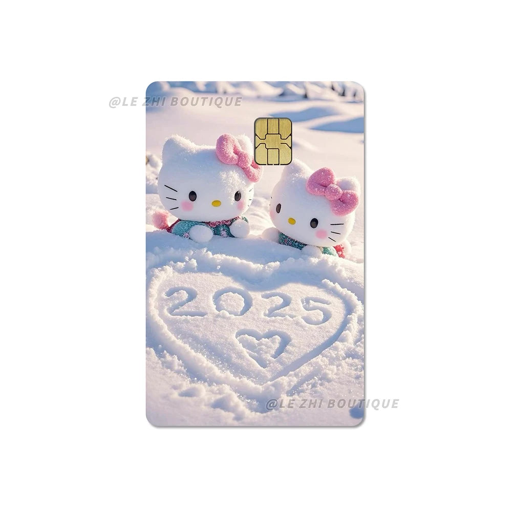 Sweet Cool Sanrio Black Skin Hello Kitty Credit Card Stickers - Image 19