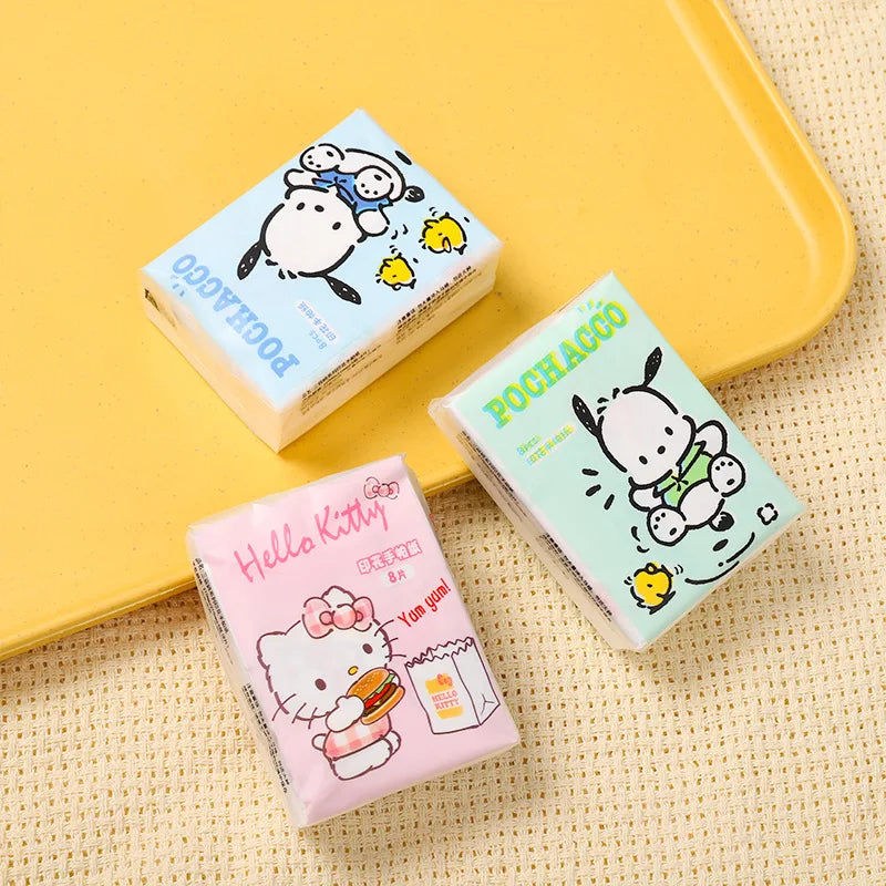 9pcs Hello Kitty & Sanrio Printed Tissue Handkerchief Set - Image 4