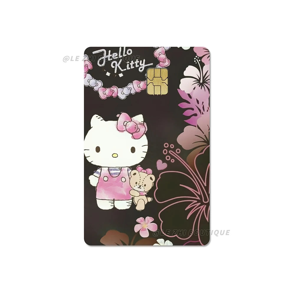 Sweet Cool Sanrio Black Skin Hello Kitty Credit Card Stickers - Image 22