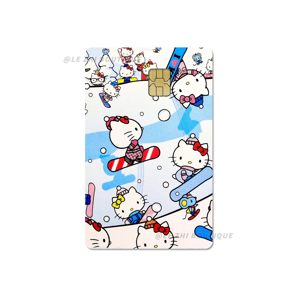 Sweet Cool Sanrio Black Skin Hello Kitty Credit Card Stickers - Image 10
