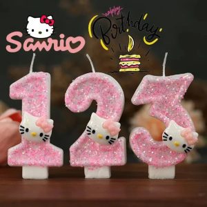 Kawaii Hello Kitty Number Birthday Candles