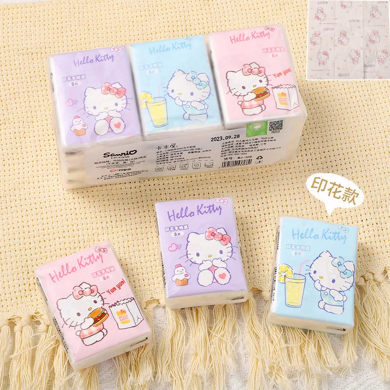 9pcs Hello Kitty & Sanrio Printed Tissue Handkerchief Set - Image 11