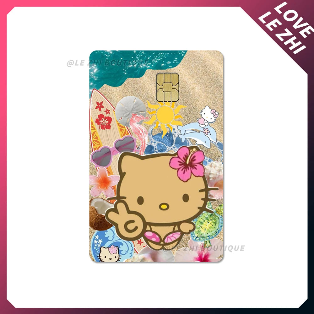 Sweet Cool Sanrio Black Skin Hello Kitty Credit Card Stickers - Image 3