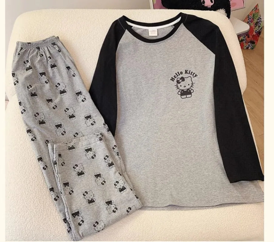 New Casual Hello Kitty Spring & Autumn Long-Sleeved Pajama Set - Image 6