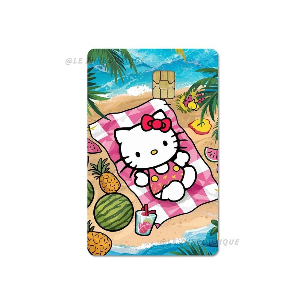 Sweet Cool Sanrio Black Skin Hello Kitty Credit Card Stickers - Image 42
