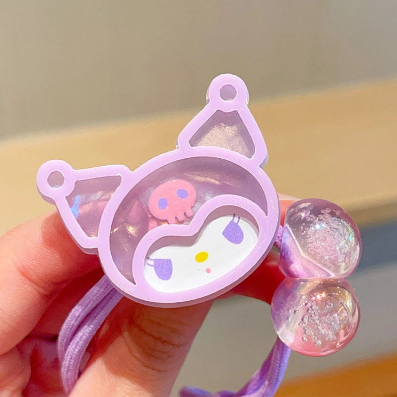 Sanrio Kuromi & My Melody Kawaii Rubber Band Hair Tie - Image 2